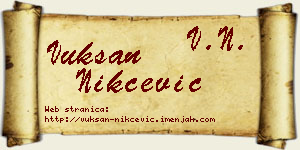 Vuksan Nikčević vizit kartica